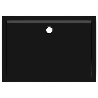 Rectangular ABS Shower Base Tray Black 80x110 cm