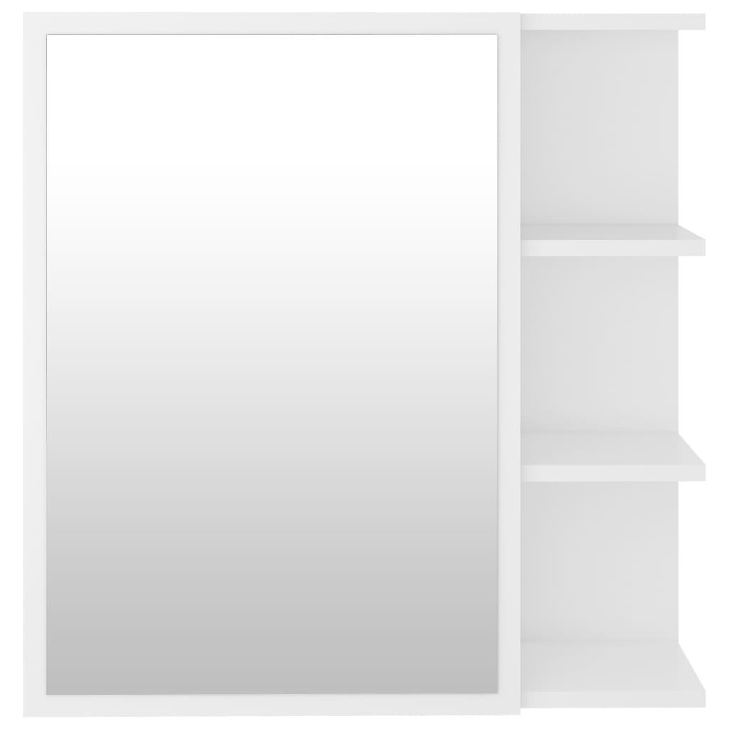 Bathroom Mirror Cabinet White 62.5x20.5x64 cm Engineered Wood