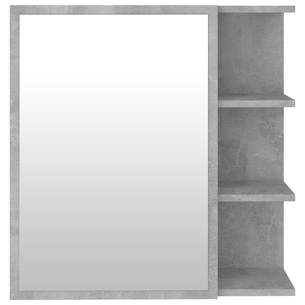 Bathroom Mirror Cabinet Concrete Grey 62.5x20.5x64 cm Engineered Wood
