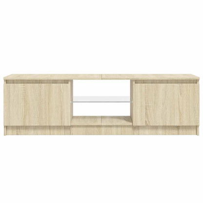 TV Cabinet with LED Lights Sonoma Oak 120x30x36 cm