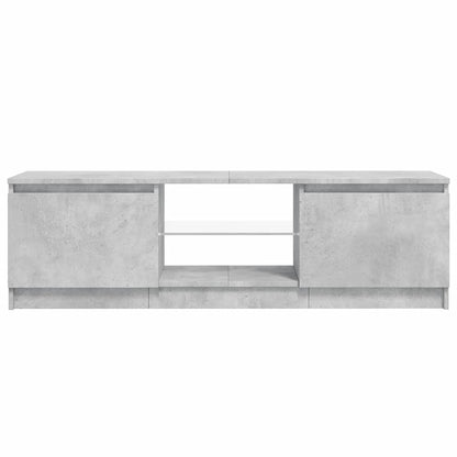 TV Cabinet with LED Lights Concrete Grey 120x30x36 cm