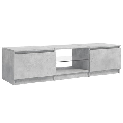 TV Cabinet with LED Lights Concrete Grey 140x40x36 cm