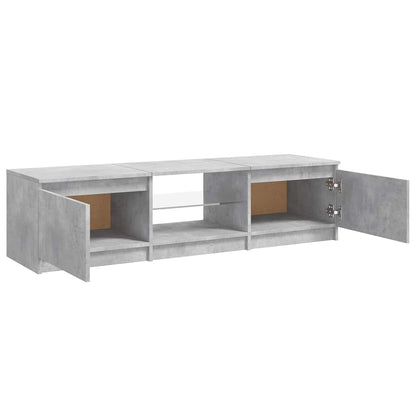 TV Cabinet with LED Lights Concrete Grey 140x40x36 cm