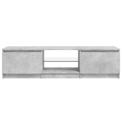 TV Cabinet with LED Lights Concrete Grey 140x40x36 cm
