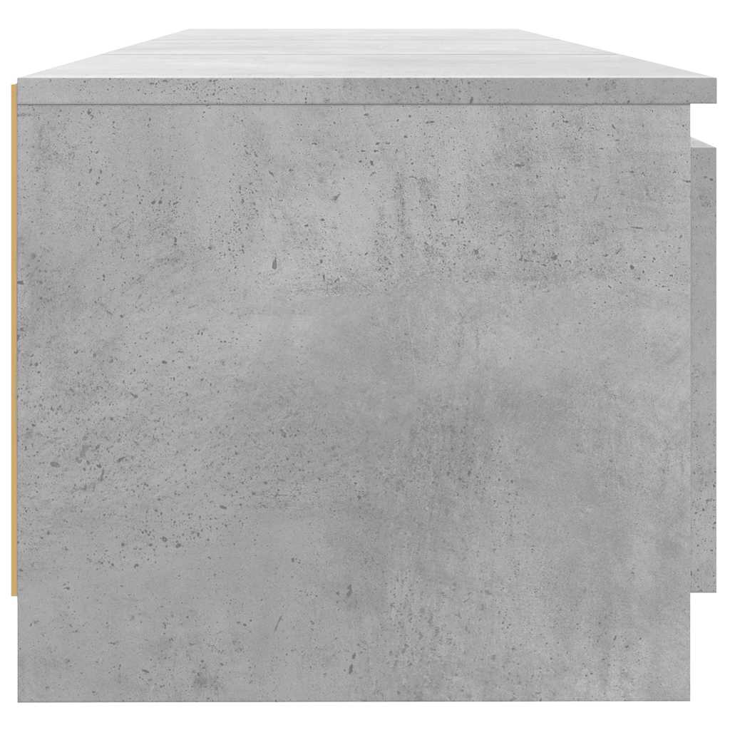 TV Cabinet with LED Lights Concrete Grey 140x40x36 cm