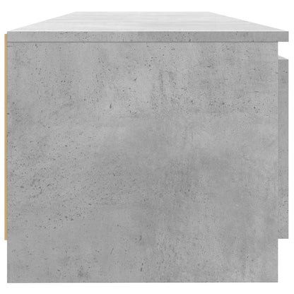 TV Cabinet with LED Lights Concrete Grey 140x40x36 cm