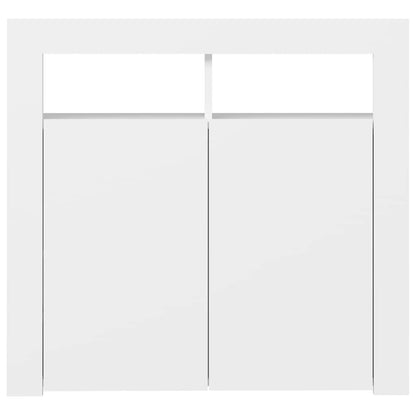 Sideboard with LED Lights White 80x35x75 cm