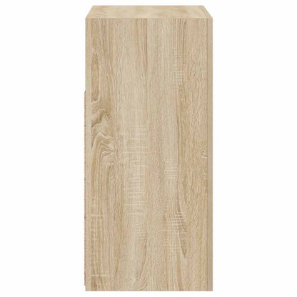 Sideboard with LED Lights Sonoma Oak 80x35x75 cm