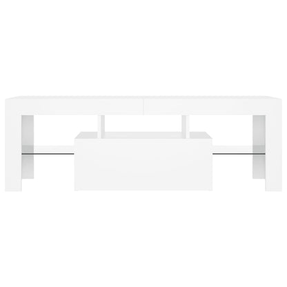 TV Cabinet with LED Lights White 120x35x40 cm
