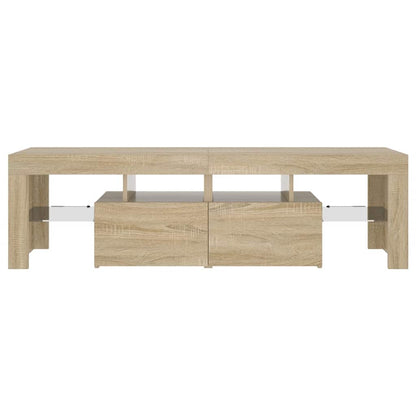 TV Cabinet with LED Lights Sonoma Oak 140x36.5x40 cm