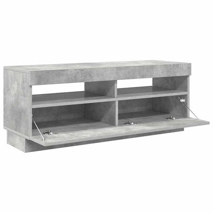 TV Cabinet with LED Lights Concrete Grey 100x35x40 cm