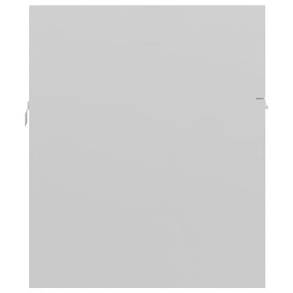 Sink Cabinet High Gloss White 90x38.5x46 cm Engineered Wood