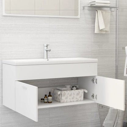 Sink Cabinet White 100x38.5x46 cm Engineered Wood