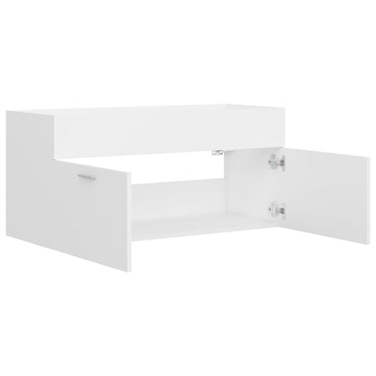 Sink Cabinet White 100x38.5x46 cm Engineered Wood
