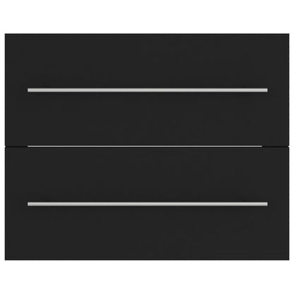 Sink Cabinet Black 60x38.5x48 cm Engineered Wood