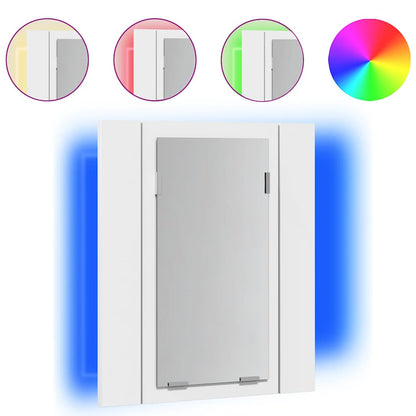 LED Bathroom Mirror Cabinet White 40x12x45 cm Acrylic