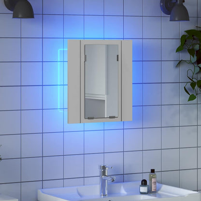 LED Bathroom Mirror Cabinet White 40x12x45 cm Acrylic