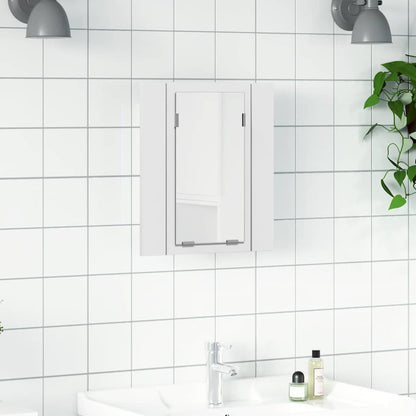 LED Bathroom Mirror Cabinet White 40x12x45 cm Acrylic