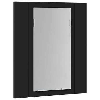 LED Bathroom Mirror Cabinet Black 40x12x45 cm Acrylic