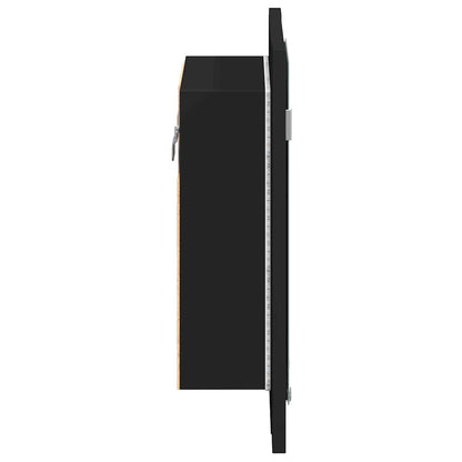 LED Bathroom Mirror Cabinet Black 40x12x45 cm Acrylic