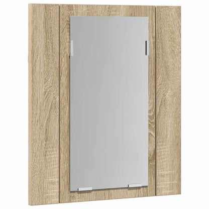 LED Bathroom Mirror Cabinet Sonoma Oak 40x12x45 cm Acrylic