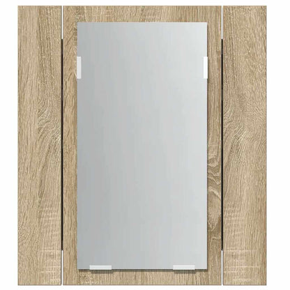 LED Bathroom Mirror Cabinet Sonoma Oak 40x12x45 cm Acrylic