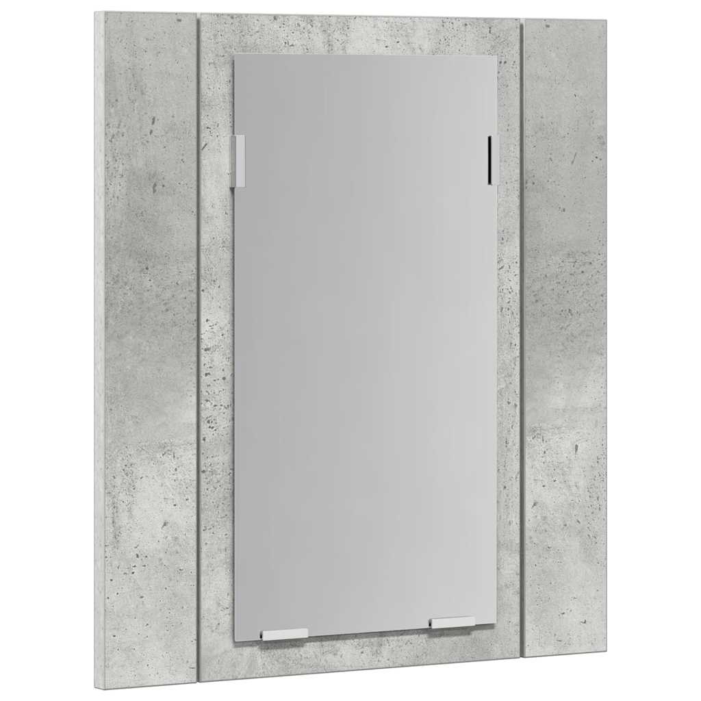 LED Bathroom Mirror Cabinet Concrete Grey 40x12x45 cm Acrylic
