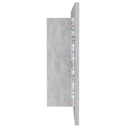 LED Bathroom Mirror Cabinet Concrete Grey 100x12x45 cm Acrylic