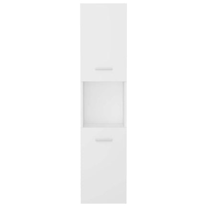 Bathroom Cabinet White 30x30x130 cm Engineered Wood