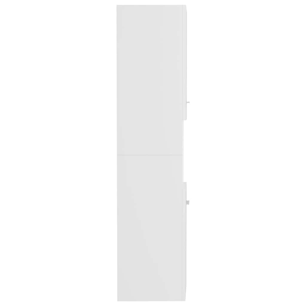 Bathroom Cabinet White 30x30x130 cm Engineered Wood