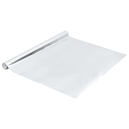 Self-adhesive Furniture Film High Gloss Silver 500x90 cm PVC