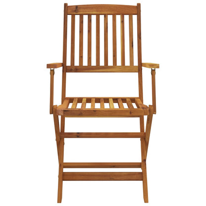 5 Piece Folding Garden Dining Set Solid Acacia Wood