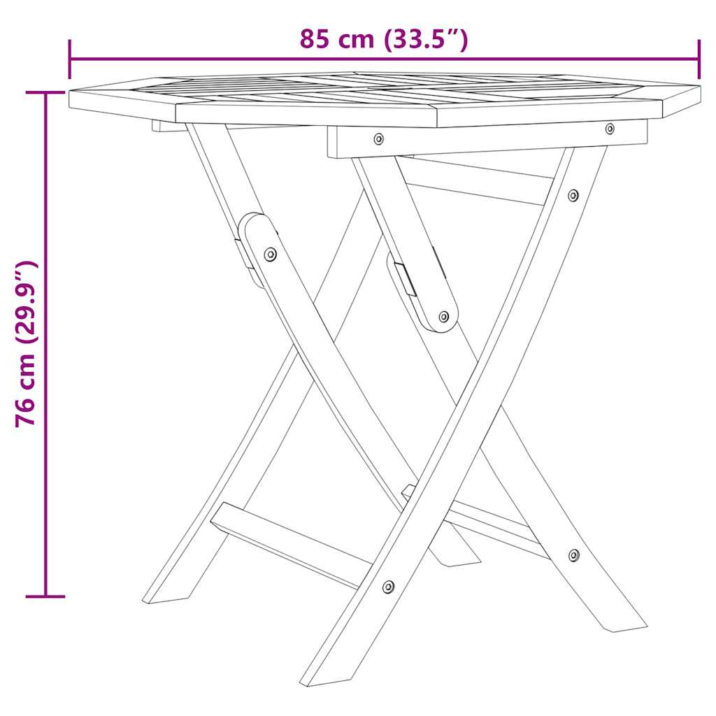 5 Piece Garden Dining Set Solid Teak Wood