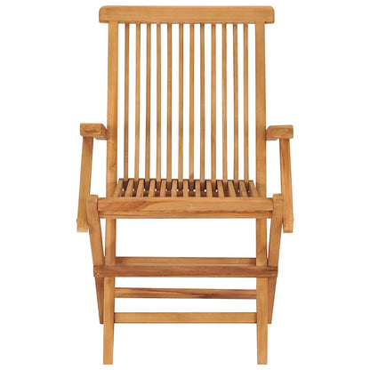 5 Piece Garden Dining Set Solid Teak Wood