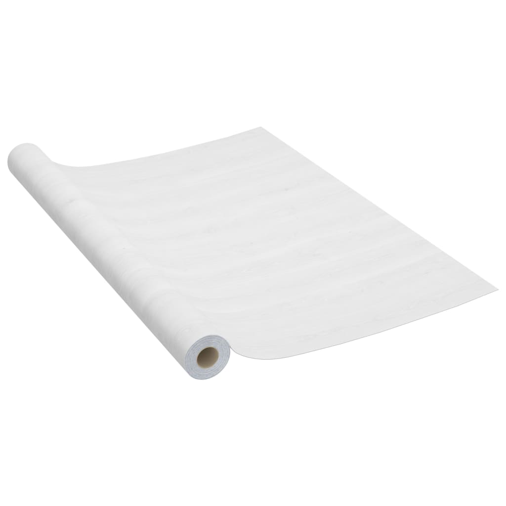 Self-adhesive Furniture Films 2 pcs White Wood 500x90 cm PVC