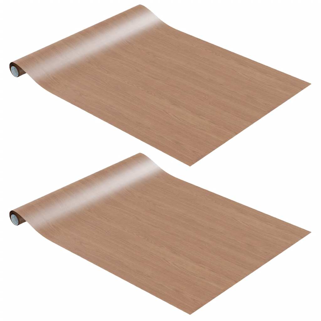Self-adhesive Furniture Films 2 pcs Light Oak 500x90 cm PVC