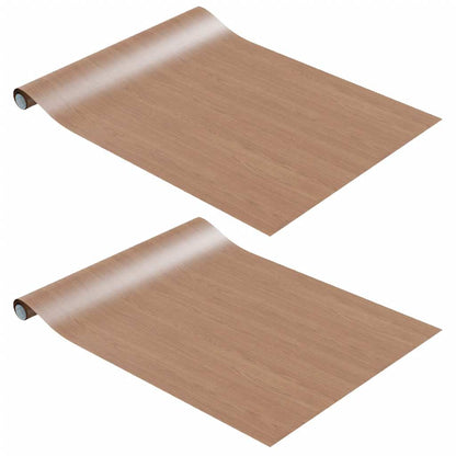 Self-adhesive Furniture Films 2 pcs Light Oak 500x90 cm PVC