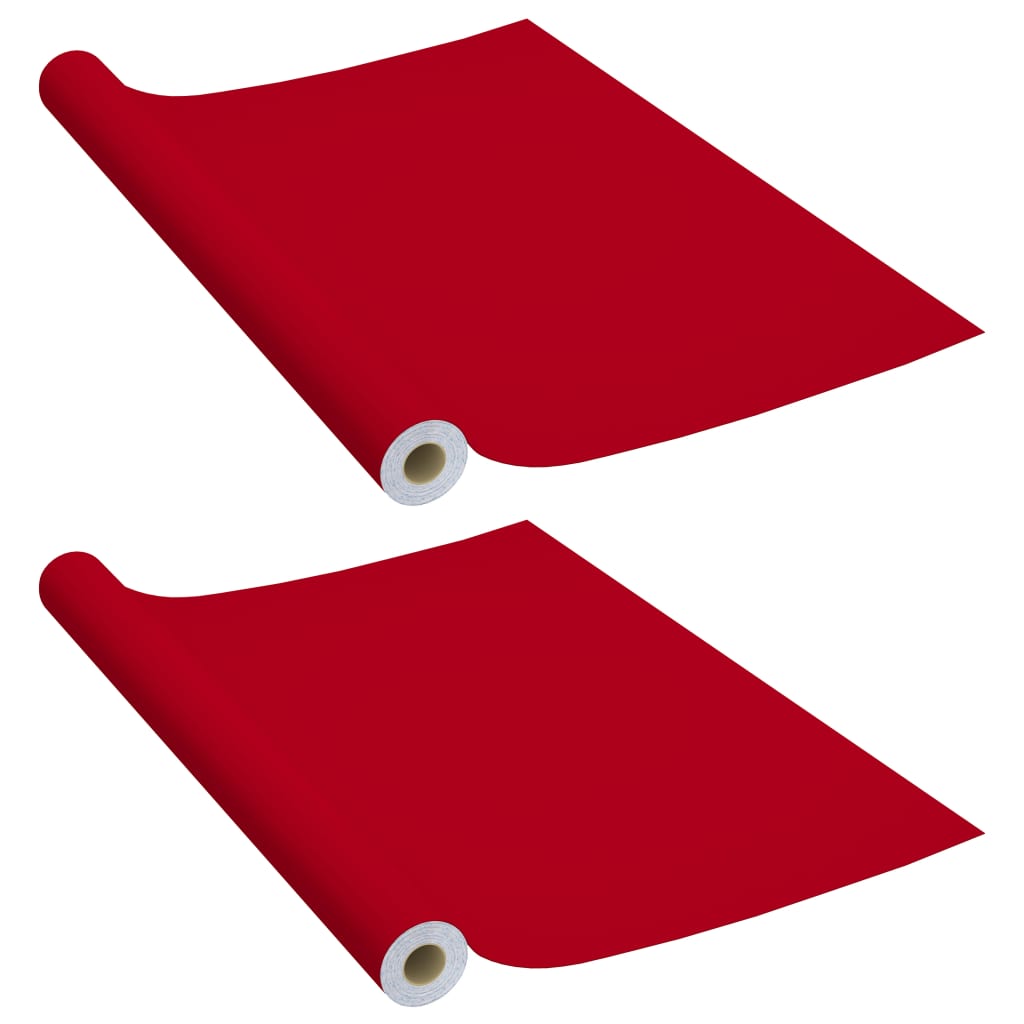 Self-adhesive Furniture Films 2 pcs Red 500x90 cm PVC
