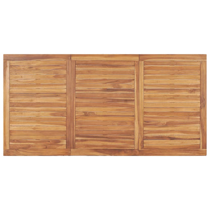 9 Piece Garden Dining Set 180x90 cm Solid Teak Wood
