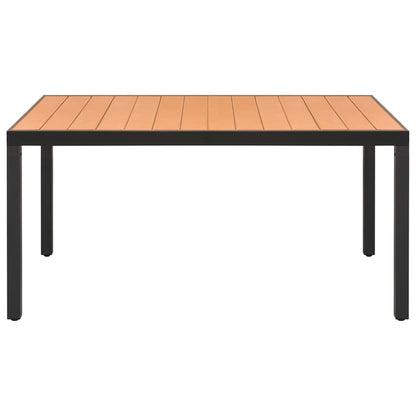 5 Piece Garden Dining Set Black and Brown