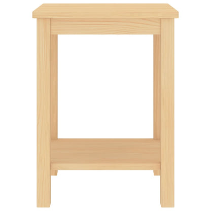 Bedside Cabinet Light Wood 35x30x47 cm Solid Pinewood
