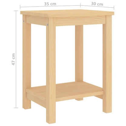 Bedside Cabinet Light Wood 35x30x47 cm Solid Pinewood