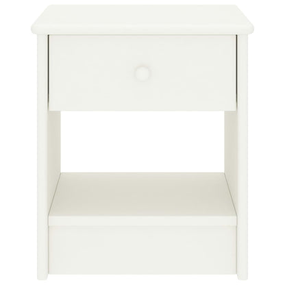 Bedside Cabinet White 35x30x40 cm Solid Pinewood