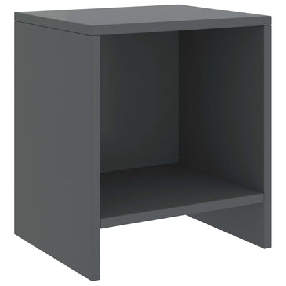Bedside Cabinets 2 pcs Dark Grey 35x30x40 cm Solid Pinewood