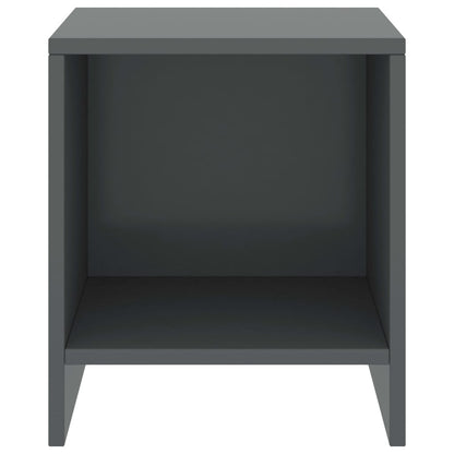 Bedside Cabinets 2 pcs Dark Grey 35x30x40 cm Solid Pinewood
