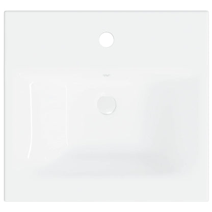 Built-in Basin with Faucet 42x39x18 cm Ceramic White