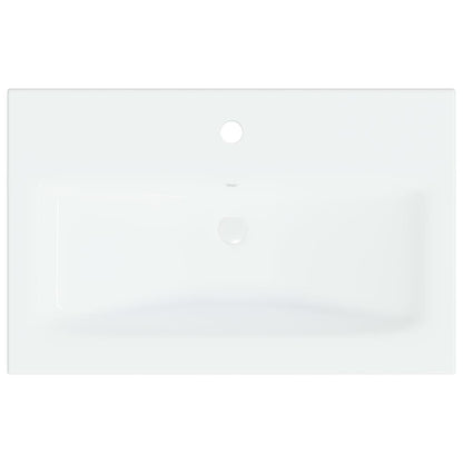 Built-in Basin with Faucet 61x39x18 cm Ceramic White