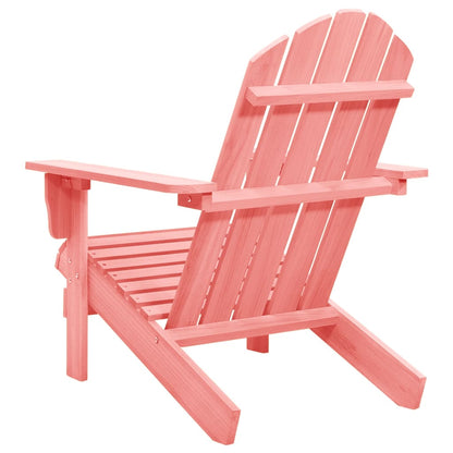 Garden Adirondack Chair Solid Fir Wood Pink