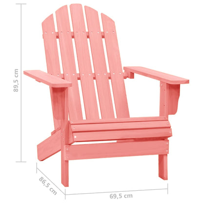 Garden Adirondack Chair Solid Fir Wood Pink