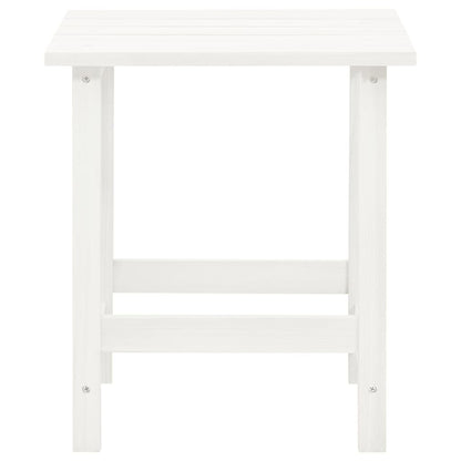 Garden Adirondack Chair with Table Solid Fir Wood White